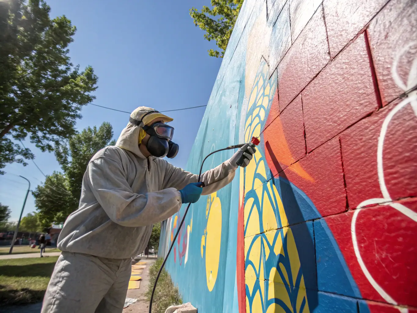 An image showcasing an artistic event hosted by Strict Hip-Hop, with visual art displays, graffiti art demonstrations, and opportunities for creative expression.